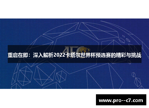 重启在即：深入解析2022卡塔尔世界杯预选赛的精彩与挑战